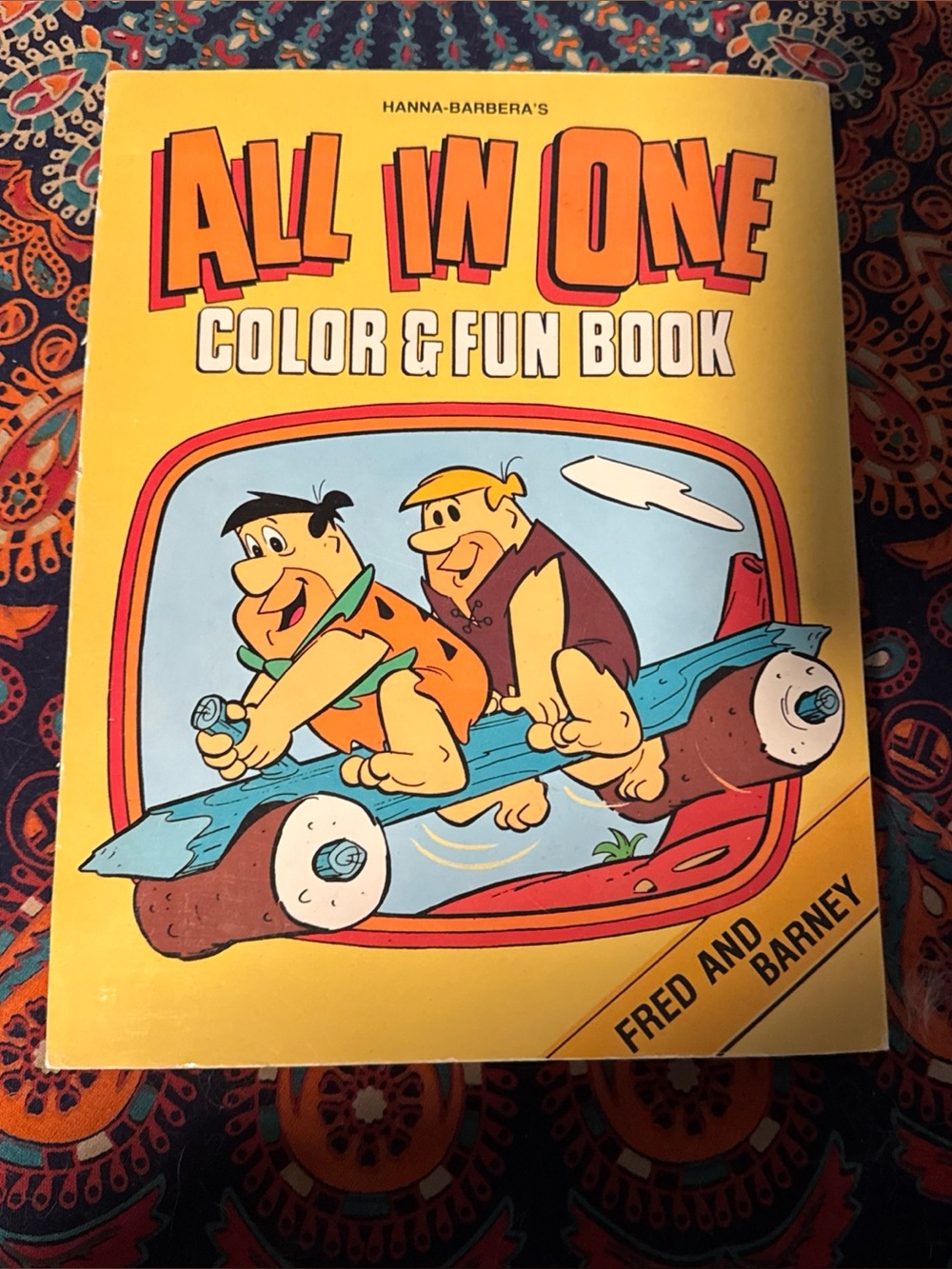 Hanna-Barbera Fred and Barney All In One Color & Fun Book - Yellow